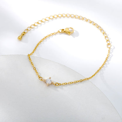 Zircon Bead Bracelets | Circle Bead Bracelets | WHITE PEARL