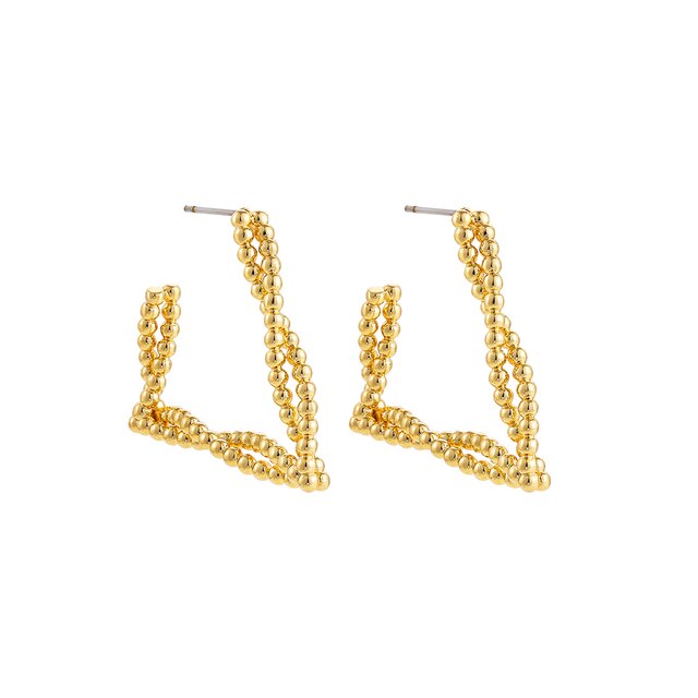 Hollow Star Earrings | Big Star Earrings | WHITE PEARL