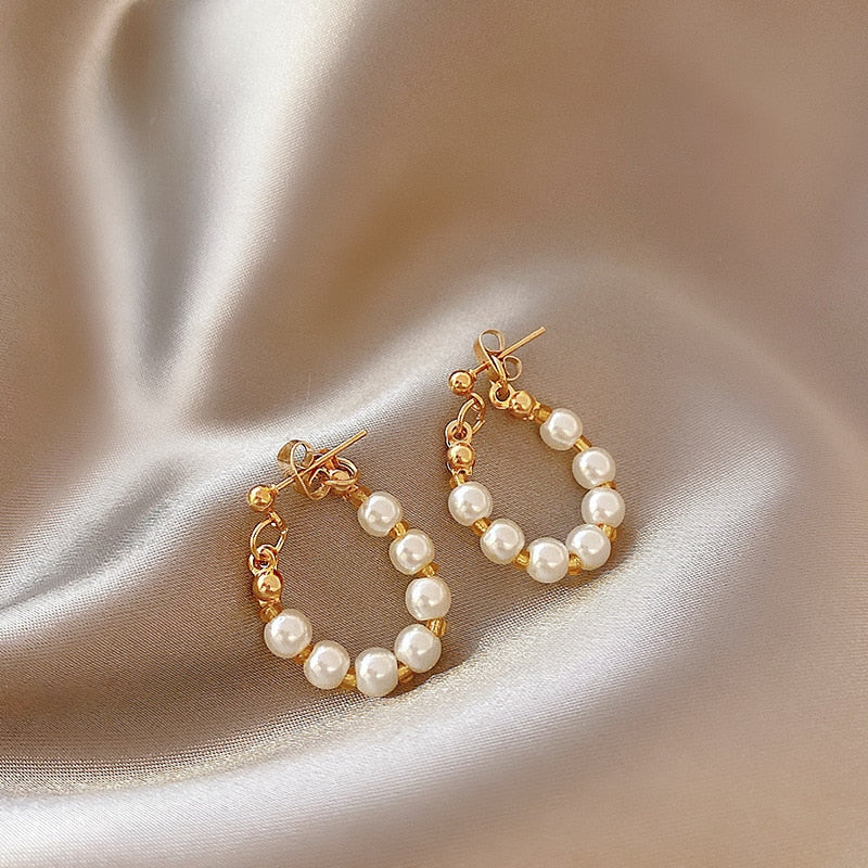 Vintage Zircon Stud Earrings | Zircon Stud Earrings | WHITE PEARL